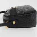 Salvatore Ferragamo Vala Shoulder Bag Leather Black Gold Auth ka4001-5