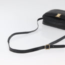 Salvatore Ferragamo Vala Shoulder Bag Leather Black Gold Auth ka4001-7
