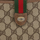 GUCCI GG Supreme Web Sherry Line Bag PVC Beige Gold 904 02 026 Auth ka4002-14
