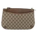 GUCCI GG Supreme Web Sherry Line Bag PVC Beige Gold 904 02 026 Auth ka4002-3