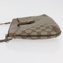 GUCCI GG Supreme Web Sherry Line Bag PVC Beige Gold 904 02 026 Auth ka4002-5