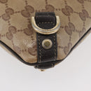 GUCCI GG Crystal Shoulder Bag Coated Canvas Outlet Beige Gold 268642 Auth ka4004-10