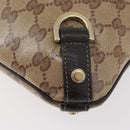 GUCCI GG Crystal Shoulder Bag Coated Canvas Outlet Beige Gold 268642 Auth ka4004-13
