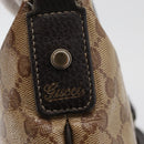 GUCCI GG Crystal Shoulder Bag Coated Canvas Outlet Beige Gold 268642 Auth ka4004-14