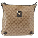 GUCCI GG Crystal Shoulder Bag Coated Canvas Outlet Beige Gold 268642 Auth ka4004-2