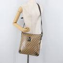GUCCI GG Crystal Shoulder Bag Coated Canvas Outlet Beige Gold 268642 Auth ka4004-22