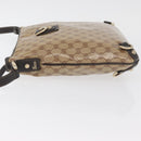 GUCCI GG Crystal Shoulder Bag Coated Canvas Outlet Beige Gold 268642 Auth ka4004-5
