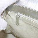 BVLGARI Hand Bag Canvas Beige Silver Auth ka4005-22