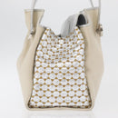 BVLGARI Hand Bag Canvas Beige Silver Auth ka4005-4