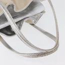 BVLGARI Hand Bag Canvas Beige Silver Auth ka4005-7