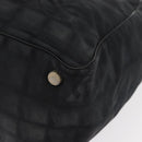CHANEL New Travel line Tote Bag Nylon Black Gold CC Auth ka4008-11