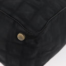 CHANEL New Travel line Tote Bag Nylon Black Gold CC Auth ka4008-13