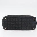 CHANEL New Travel line Tote Bag Nylon Black Gold CC Auth ka4008-9