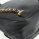 CHANEL Chain Backpack Caviar Skin Gold Black CC Auth ka4012V-13