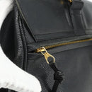 CHANEL Chain Backpack Caviar Skin Gold Black CC Auth ka4012V-14