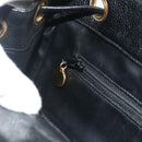CHANEL Chain Backpack Caviar Skin Gold Black CC Auth ka4012V-23