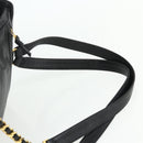 CHANEL Chain Backpack Caviar Skin Gold Black CC Auth ka4012V-8