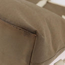 PRADA Tote Bag Canvas Beige Gold Auth ka4014-16