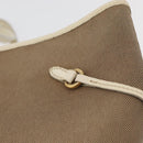 PRADA Tote Bag Canvas Beige Gold Auth ka4014-10