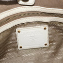 PRADA Tote Bag Canvas Beige Gold Auth ka4014-17
