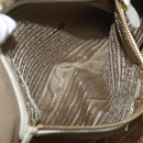 PRADA Tote Bag Canvas Beige Gold Auth ka4014-21