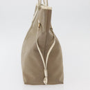 PRADA Tote Bag Canvas Beige Gold Auth ka4014-3