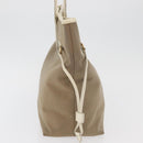 PRADA Tote Bag Canvas Beige Gold Auth ka4014-4
