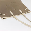 PRADA Tote Bag Canvas Beige Gold Auth ka4014-6
