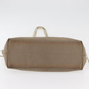 PRADA Tote Bag Canvas Beige Gold Auth ka4014-5