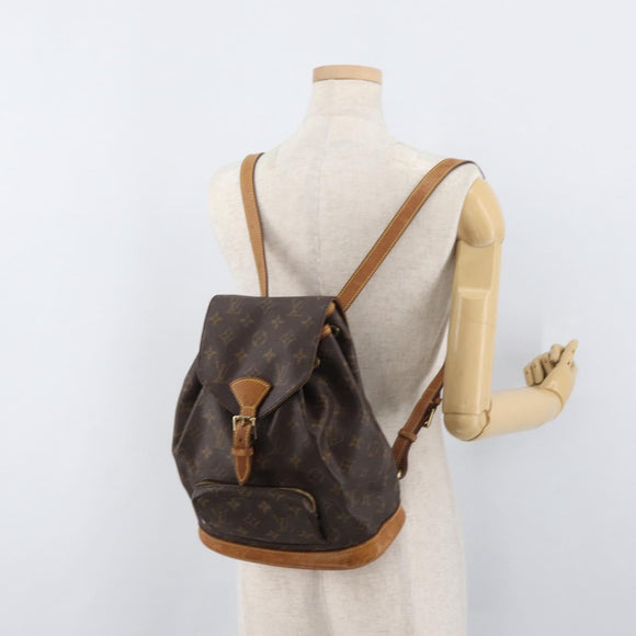 LOUIS VUITTON Monogram Montsouris MM Backpack M51136 LV Auth ka4016A