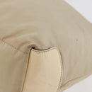 PRADA Shoulder Bag Nylon Beige Silver Auth ka4019-14
