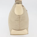 PRADA Shoulder Bag Nylon Beige Silver Auth ka4019-4