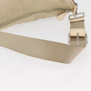 PRADA Shoulder Bag Nylon Beige Silver Auth ka4019-7