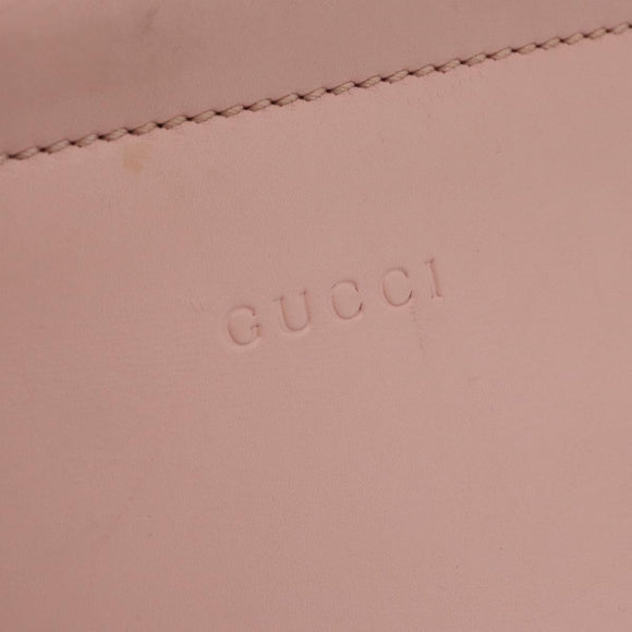 GUCCI Nim Fair Hand Bag Leather 2way Pink Gold 453767 Auth ka4024A
