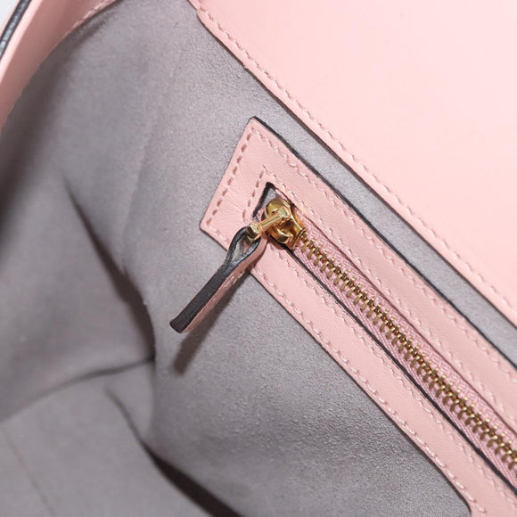 GUCCI Nim Fair Hand Bag Leather 2way Pink Gold 453767 Auth ka4024A