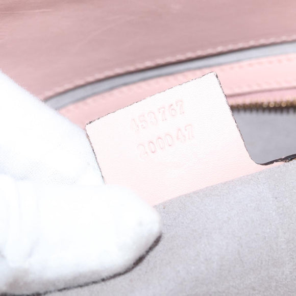 GUCCI Nim Fair Hand Bag Leather 2way Pink Gold 453767 Auth ka4024A