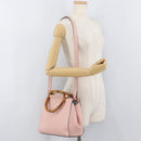 GUCCI Nim Fair Hand Bag Leather 2way Pink Gold 453767 Auth ka4024A-25