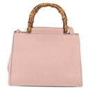 GUCCI Nim Fair Hand Bag Leather 2way Pink Gold 453767 Auth ka4024A-3