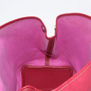 HERMES Garden Party PM Hand Bag Towar Officche Red Silver Auth ka4028-15