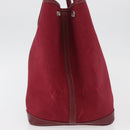 HERMES Garden Party PM Hand Bag Towar Officche Red Silver Auth ka4028-5