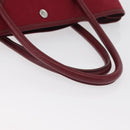 HERMES Garden Party PM Hand Bag Towar Officche Red Silver Auth ka4028-7