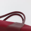 HERMES Garden Party PM Hand Bag Towar Officche Red Silver Auth ka4028-8