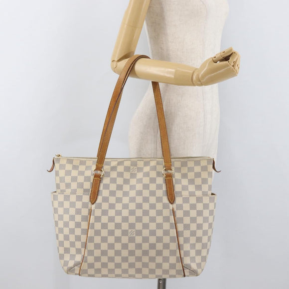 LOUIS VUITTON Damier Azur Totally MM Einkaufstasche N51262 LV Auth ka4031