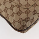 GUCCI GG Canvas Shoulder Bag Beige Silver 122791 Auth ka4032-8