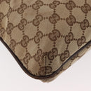 GUCCI GG Canvas Shoulder Bag Beige Silver 122791 Auth ka4032-16