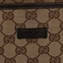 GUCCI GG Canvas Shoulder Bag Beige Silver 122791 Auth ka4032-18