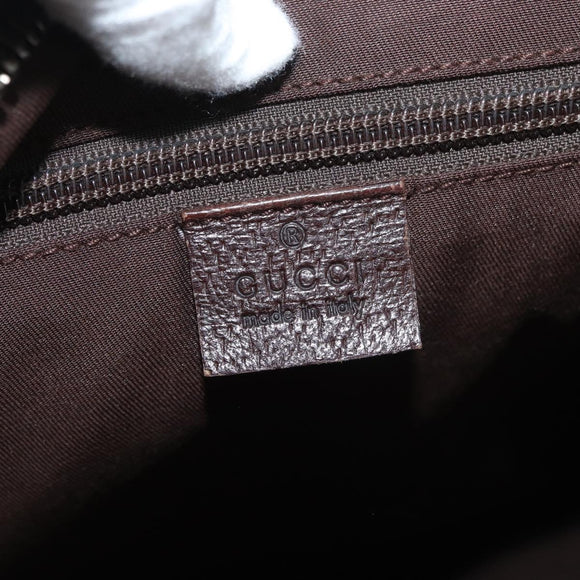 GUCCI GG Canvas Shoulder Bag Beige Silver 122791 Auth ka4032