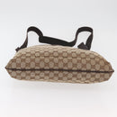 GUCCI GG Canvas Shoulder Bag Beige Silver 122791 Auth ka4032-5