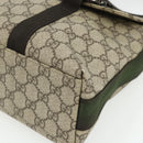 GUCCI GG Supreme Shoulder Bag PVC Beige Silver 122373 Auth ka4034A-10