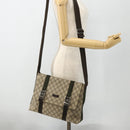 GUCCI GG Supreme Shoulder Bag PVC Beige Silver 122373 Auth ka4034A-23